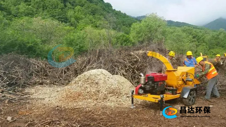 甘肅林業山區（qū）園林綠化養（yǎng）護中心（xīn）樹枝粉碎機（jī）客戶現場