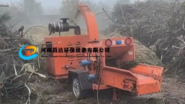 河南昌達HC-6140樹枝粉碎機湖北武漢（hàn）客戶現場